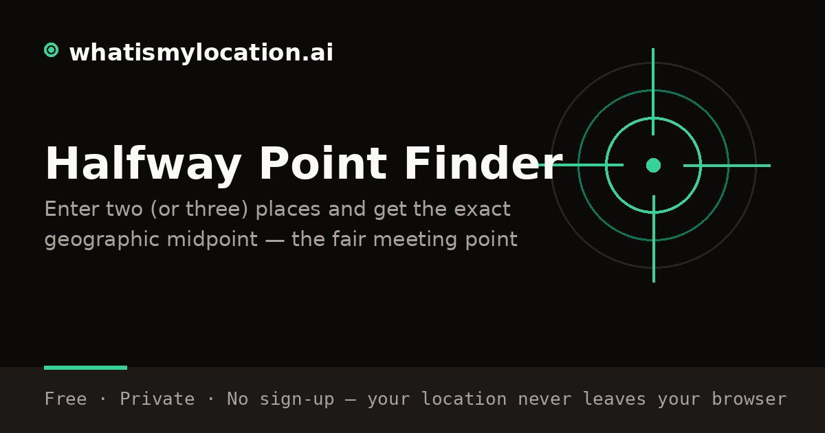 Halfway Point Calculator - Find the Midpoint Between Locations