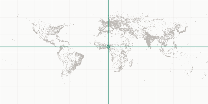 World map highlighting the position of Abuja