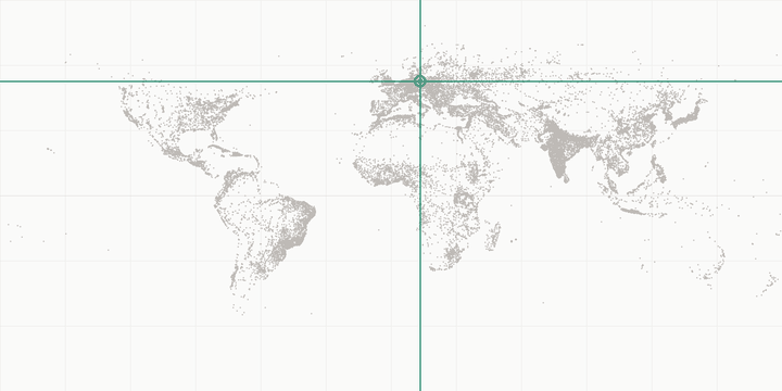 World map highlighting the position of Berlin