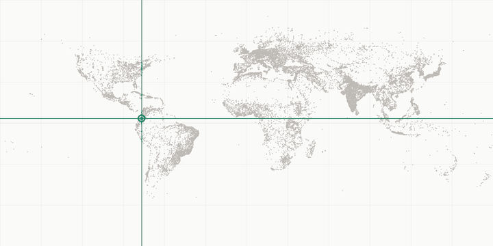 World map highlighting the position of Cali