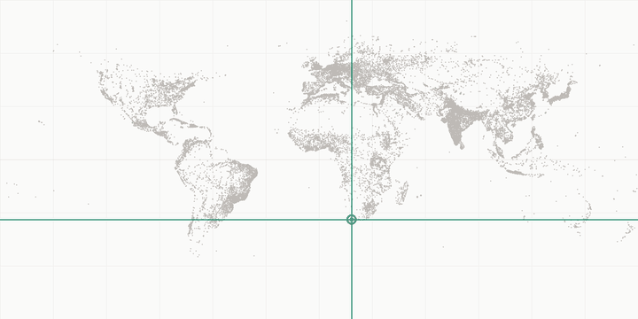 World map highlighting the position of Cape Town
