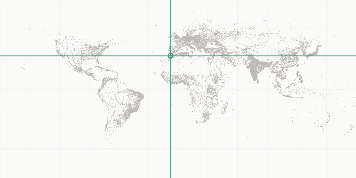 World map highlighting the position of Casablanca