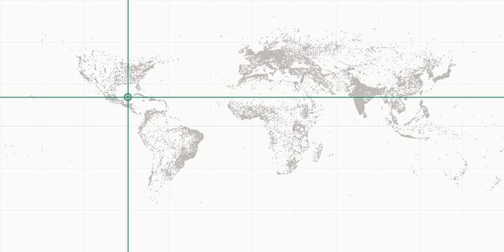 World map highlighting the position of Chichen Itza