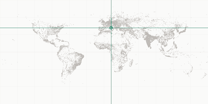 World map highlighting the position of Colosseum