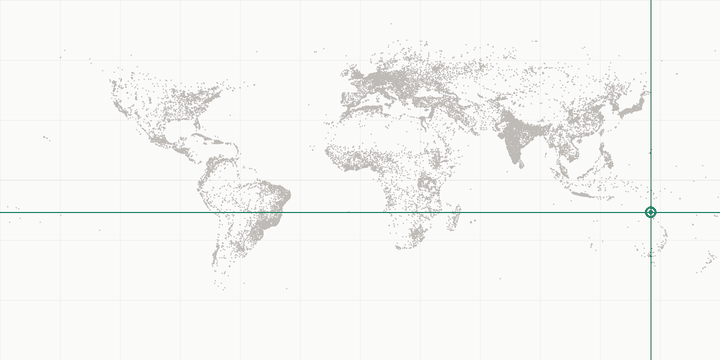 World map highlighting the position of Daintree Rainforest