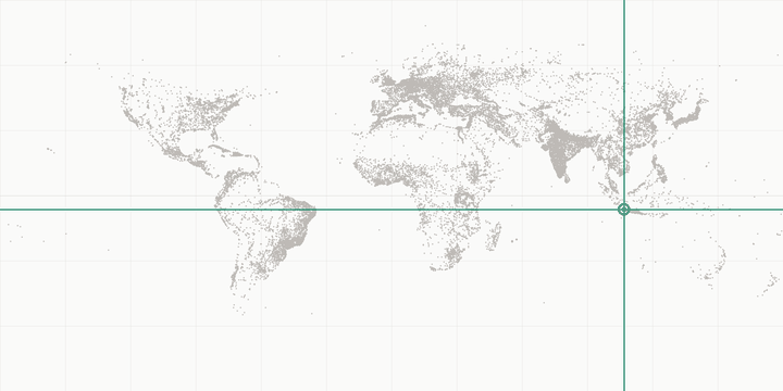 World map highlighting the position of Depok