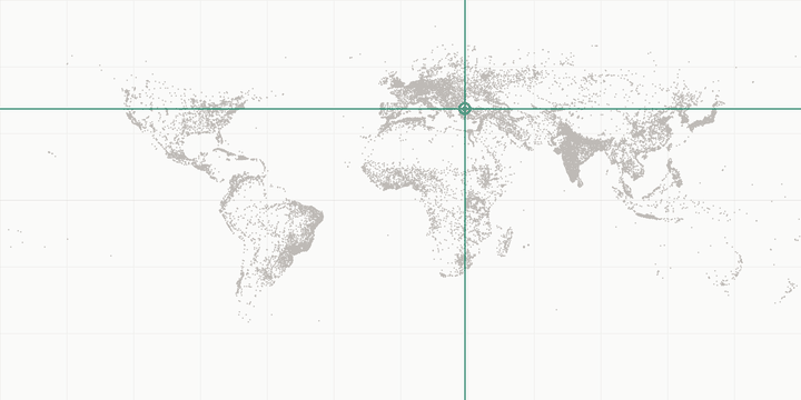 World map highlighting the position of Istanbul