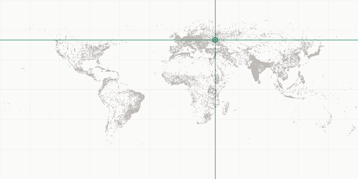 World map highlighting the position of Kharkiv