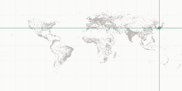 World map highlighting the position of Kobe