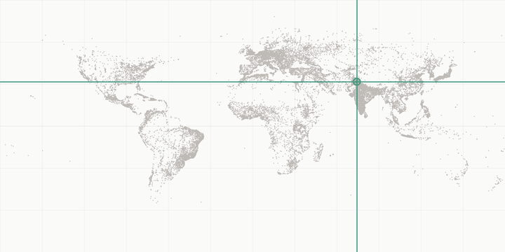 World map highlighting the position of Lahore