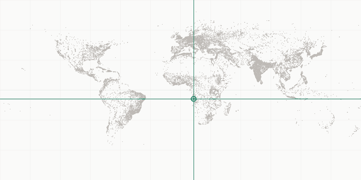World map highlighting the position of Luanda