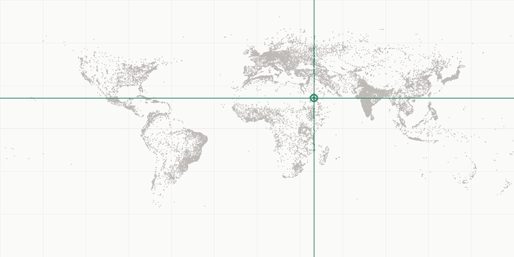 World map highlighting the position of Makkah