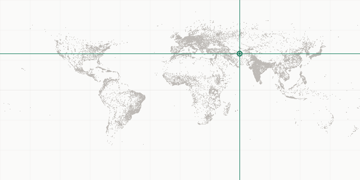 World map highlighting the position of Mashhad