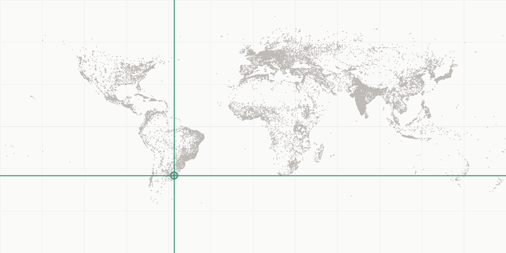 World map highlighting the position of Montevideo