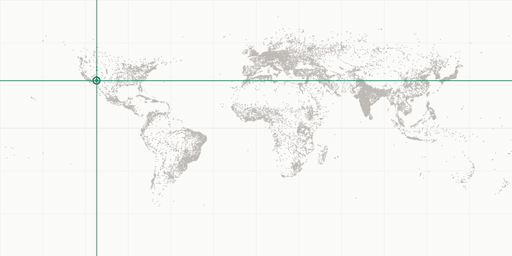 World map highlighting the position of Phoenix
