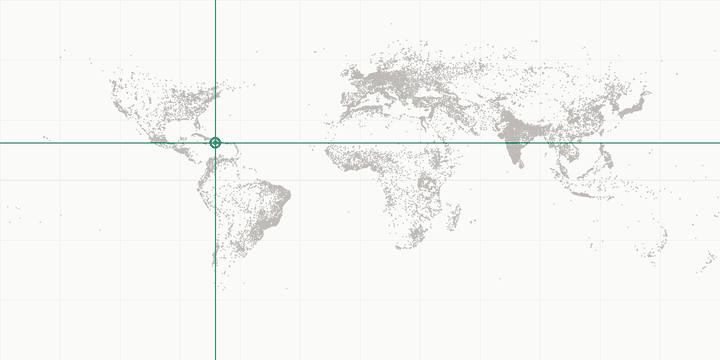 World map highlighting the position of Port-au-Prince