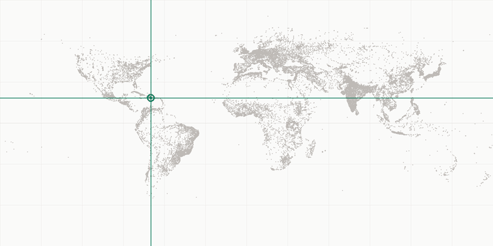World map highlighting the position of Santo Domingo